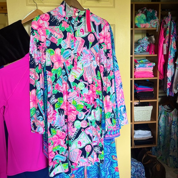 Lilly Pulitzer Dresses & Skirts - NWT!! High Tide Navy Honda Classic UPF 50+ Claudia dress